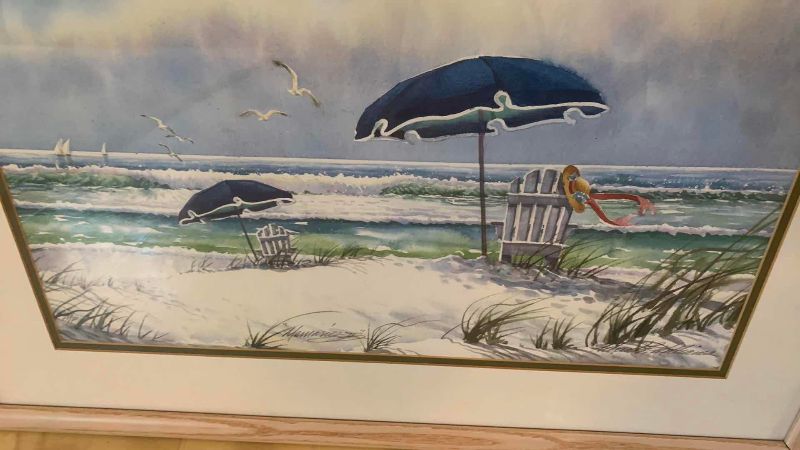 Photo 1 of SEASCAPE SERIGRAPH “MEMORIES II”BY RICHARD WILLIAMS 30” X 23”