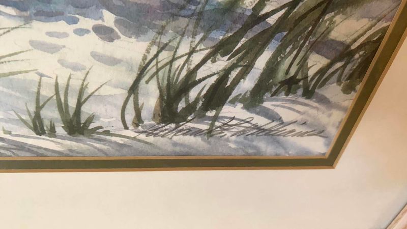 Photo 1 of SEASCAPE SERIGRAPH “MEMORIES II”BY RICHARD WILLIAMS 30” X 23”