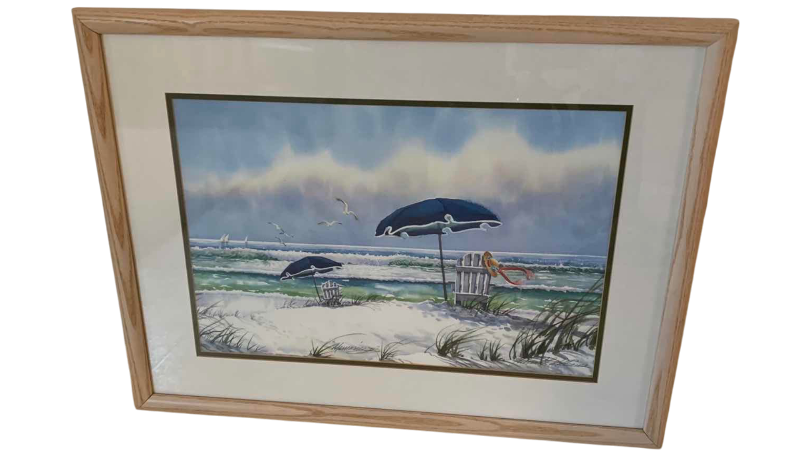 Photo 1 of SEASCAPE SERIGRAPH “MEMORIES II”BY RICHARD WILLIAMS 30” X 23”