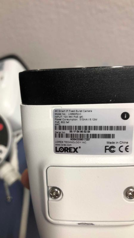 Photo 1 of LOREX 4K ULTRA HD 16 CHANNEL WIRED NVR SYSTEM MODEL N883A6B-Z WITH FOUR 4K SMART IP FIXED BULLET CAMERAS MODEL LNB9252-C
