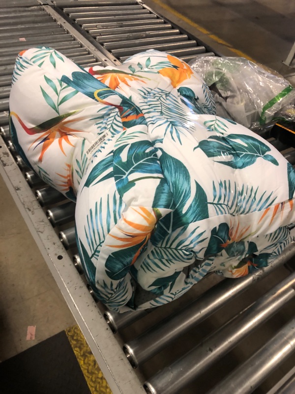 Photo 1 of Uthem Outdoor Chaise Lounge Chair Cushion 75.1 x 22.8 x 4.7 Inches 100% Waterproof Replacement Cotton Patio Pool Lounge Chair Cushion for Outdoor Furniture with Ties, Yellow-Green Leaf