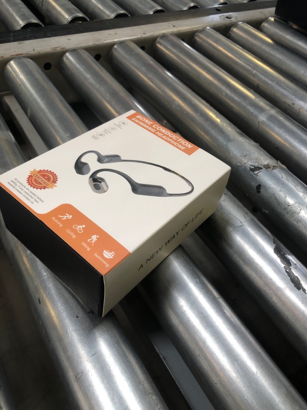 Photo 1 of MARLALL Swimming Bone Conduction Headphones with Night Safety Light, IP68 Waterproof MP3 Mode Underwater Swimming Headphone, Wireless Sport Open Earphones Bluetooth 5.4 Earbuds,Black Gray