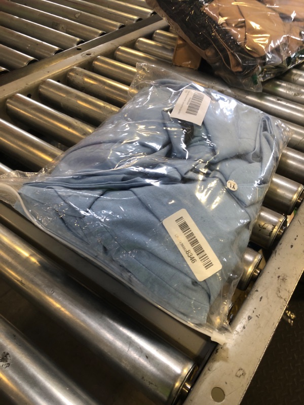 Photo 1 of Aowdoy Blue Linens Suits for Men 2 Pieces Beach Wedding Mens Suit Slim Fit Casual Homecoming Tuxedos Blazer Jacket and Pants Light Blue XL