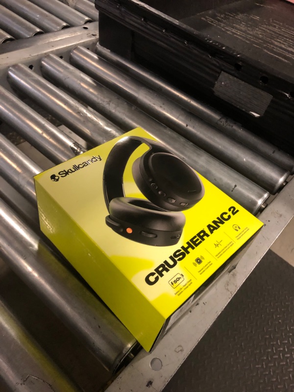 Photo 1 of Skullcandy Crusher ANC 2 Over-Ear Noise Canceling Wireless Headphones with Sensory Bass and Extra Charging Cable, 50 Hr Battery, Microphone, Works with Bluetooth Devices, True Black