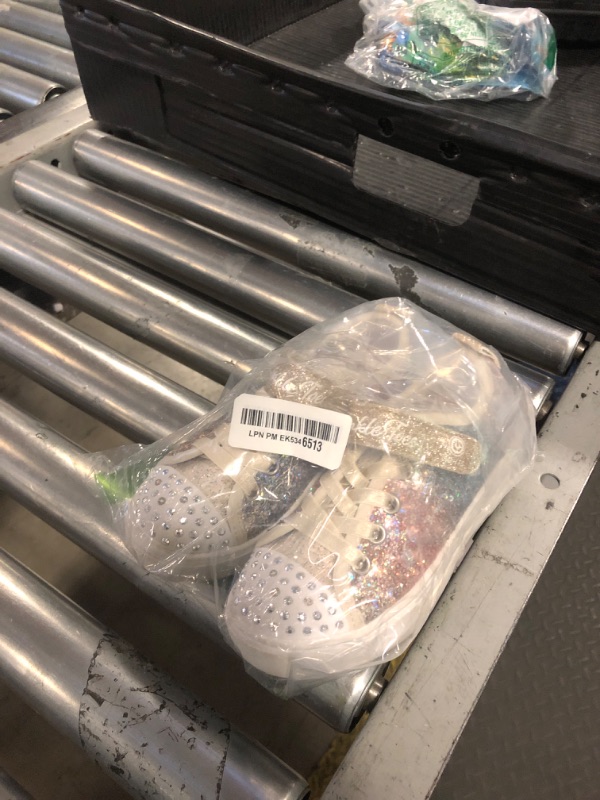 Photo 1 of Skechers Twinkle Sparks-Sequin Flash Sneaker, Silver/Gold, 11 US Unisex Little Kid