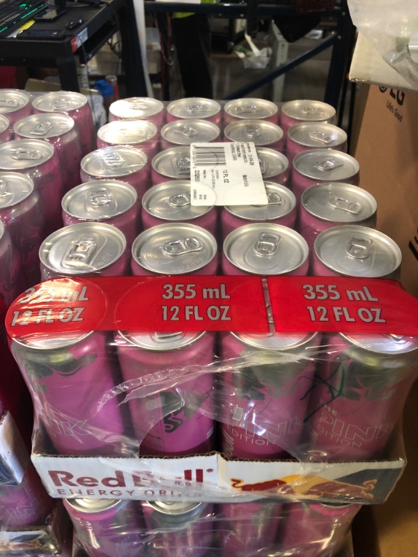 Photo 1 of EXP DATE: 01-04-2026 Red Bull Pink Edition Energy Drink, Wild Berries, 12 fl. z., Case of 24 cans, with 114mg Caffeine, Taurine & B Vitamins