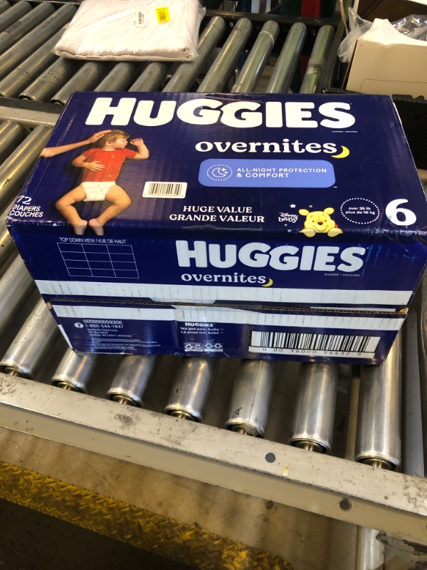 Photo 1 of Huggies Size 6 Overnites Baby Diapers: Overnight Diapers, Size 6 (35+ lbs), 72 Ct, Packaging May Vary