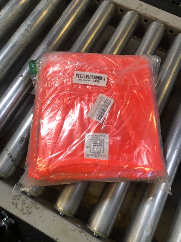 Photo 1 of DUSKCOVE 10 Pack High Visibility Safety Vests with 2 Hi Vis Reflective Strips for Men and Women - Neon Orange Construction Vests for Traffic Work, Running, Surveyor and Security Guard