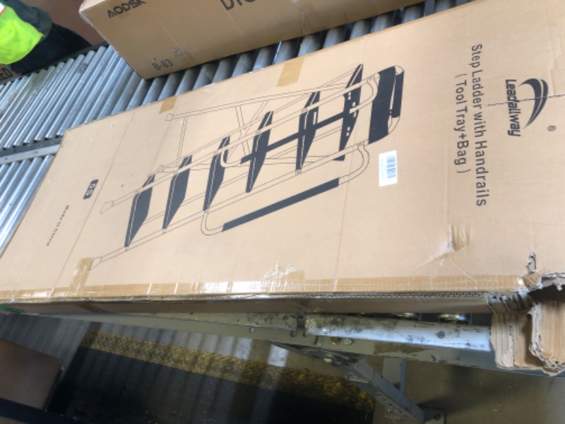 Photo 1 of LEADALLWAY 5 Step Ladder with Handrails (Include Tool Tray+Bag) 330lbs Capacity