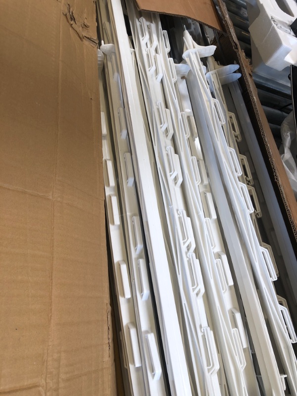 Photo 1 of 50 Pack Electric Fence Posts, 48 Inch Plastic Step in Fence Post, Temporary Fence Posts for Farm Protection and Livestock, White