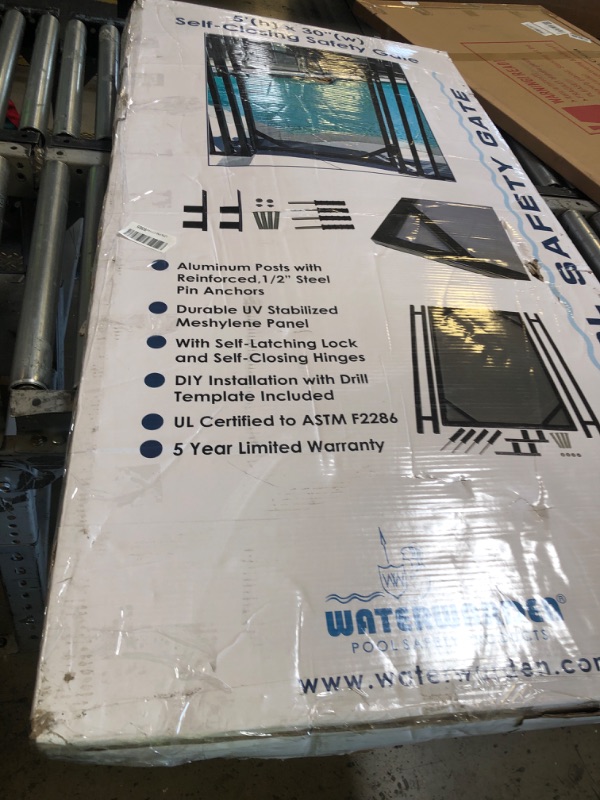 Photo 1 of WaterWarden 5’ Pool Gate, Pool Fence Gate - 30” Wide, Self-Closing and Removable Pool Door, Coordinates with 5’x12’ Outdoor Child Safety In-Ground Pool Fencing, Easy DIY Installation,Black