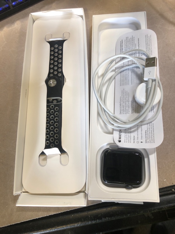 Photo 1 of SCREEN IS BROKEN ------------------------------------------------------------------------Apple Watch Series 10 [GPS 46mm case] Smartwatch with Jet Black Aluminium Case with Black Sport Band - S/M. Fitness Tracker, ECG App, Always-On Retina Display, Water 
