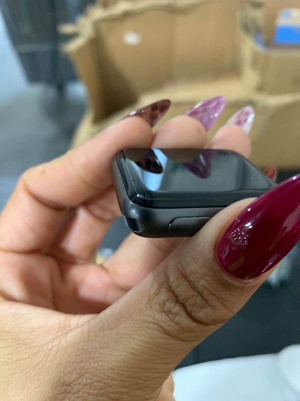 Photo 1 of SCREEN IS BROKEN ------------------------------------------------------------------------Apple Watch Series 10 [GPS 46mm case] Smartwatch with Jet Black Aluminium Case with Black Sport Band - S/M. Fitness Tracker, ECG App, Always-On Retina Display, Water 