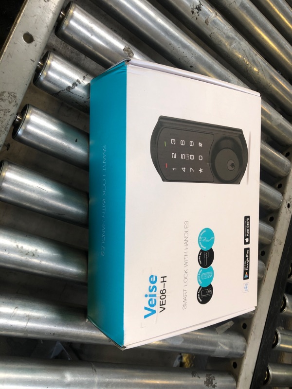 Photo 1 of Veise VE06-H Smart Front Door Lock Set, App Control, Keyless Entry Deadbolt with Lever Handle, Electronic Digital Touchscreen Keypad, Auto Lock, Easy Install, Matte Black