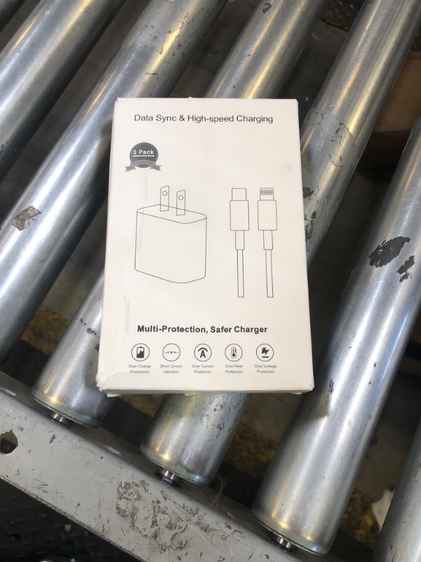 Photo 1 of 3 Pack Fast Charger iPhone,?Apple MFi Certified?6FT iPhone Charger Fast Charging USB C Block Wall Adapter 6 Foot Type C to Lightning Cable for iPhone 14 Pro Max/14 Plus/13 Pro/12/12Pro/11/XS/X,AirPods