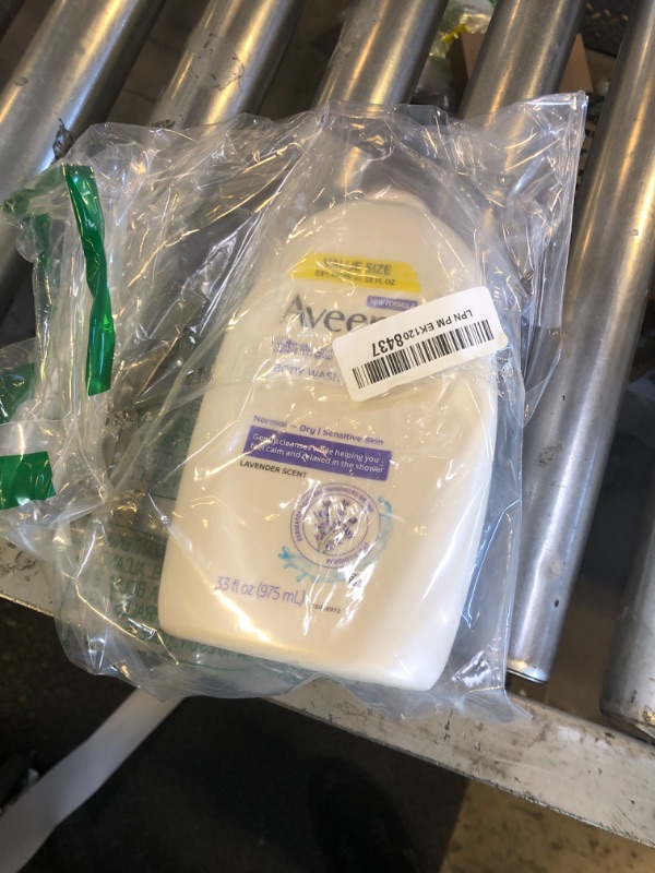 Photo 1 of Aveeno Stress Relief Body Wash with Nourishing Oat & Lavender Scent for Sensitive Skin, Gently Cleanses & Helps You Feel Calm & Relaxed in the Shower, Soap-Free, 33 fl. oz