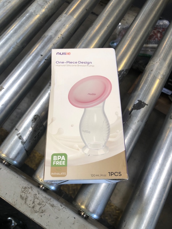 Photo 1 of Nuliie Silicone Manual Breast Pump with Leak-Proof Lid & Suction Cup, 4oz/120ml BPA-Free, Wearable Hand Pump Breastmilk, Breast Milk Collectors for Breastfeeding Essentials, Includes Cleaning Brush