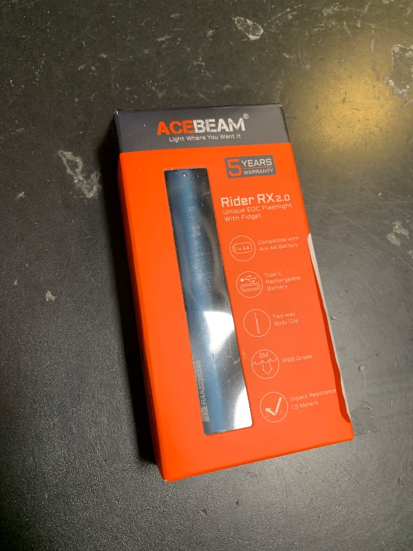 Photo 1 of ACEBEAM Rider RX 1000 High Lumens EDC AA Flashlight Rechargeable, Pocket LED Flashlight with Clip, Super Bright Mini Flash Light, Small Powerful Flashlight for Camping, Emergency, Home