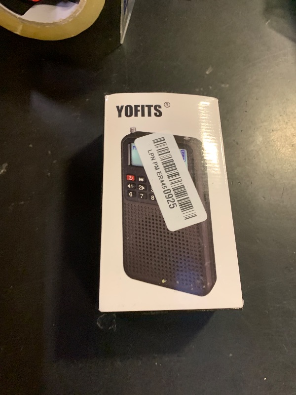 Photo 1 of YOFITS YF39 Portable FM AM Radio with Bluetooth, Voice Recording, TF Card Support, Stable Signal Reception, LED Emergency Light, Compact Design for Home and Outdoor Use(Black)