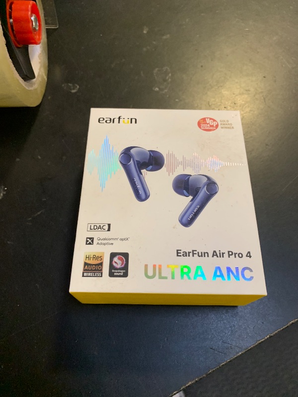 Photo 1 of EarFun Air Pro 4 Adaptive Hybrid Noise Canceling Wireless Earbuds, Qualcomm Snapdragon Sound, aptX Lossless, 6 Mics AI CVC 8.0 Call, LDAC Hi-Res Audio, 52H Playtime, Bluetooth 5.4 (Royal Blue)