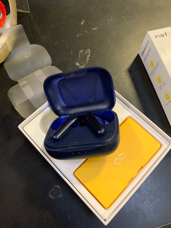 Photo 1 of EarFun Air Pro 4 Adaptive Hybrid Noise Canceling Wireless Earbuds, Qualcomm Snapdragon Sound, aptX Lossless, 6 Mics AI CVC 8.0 Call, LDAC Hi-Res Audio, 52H Playtime, Bluetooth 5.4 (Royal Blue)