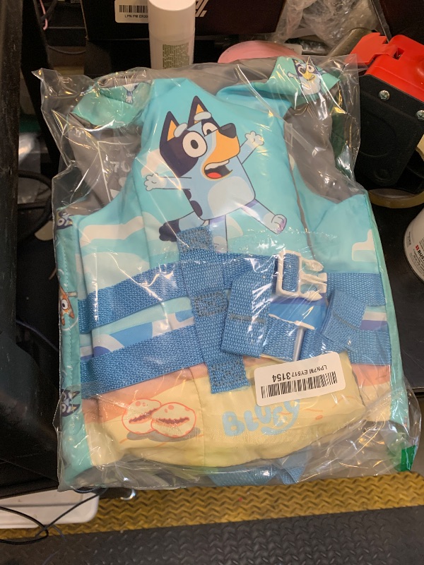 Photo 1 of SwimWays Bluey Life Jacket, US Coast Guard Approved Kids Swim Vest, 33-55 lbs, Bluey