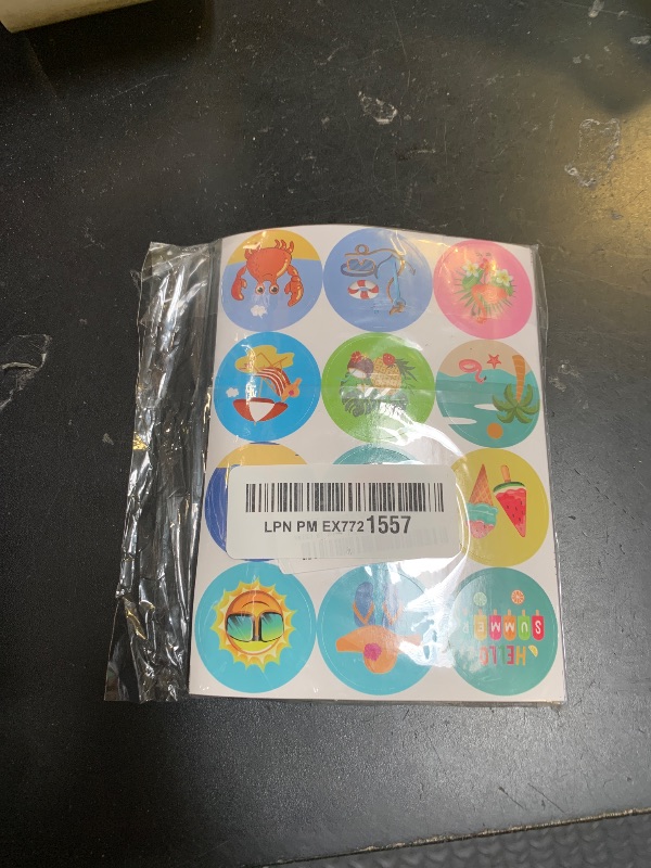 Photo 1 of Lucleag 360PCS Hello Summer Stickers for Kids, Cute Hello Summer Beach Watermelon Ice Cream Pineapple Stickers for Hawaii Tropical Luau Party Decoration Candy Greeting Card Envelope Seals