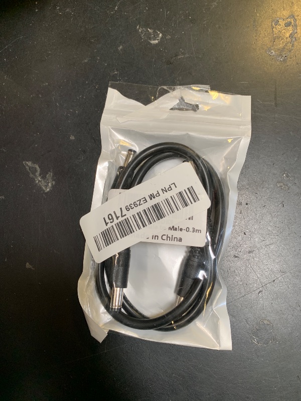 Photo 1 of DC5.5x2.1mm 12V Male to Male Cable 18AWG Male to Male Extension Cable 12V Emergency Power 5521 Connector(1ft-2pcs)
