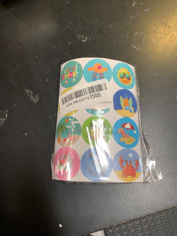 Photo 1 of Lucleag 360PCS Hello Summer Stickers for Kids, Cute Hello Summer Beach Watermelon Ice Cream Pineapple Stickers for Hawaii Tropical Luau Party Decoration Candy Greeting Card Envelope Seals