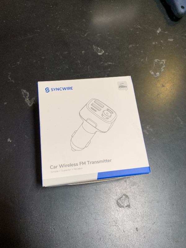Photo 1 of Syncwire Bluetooth 5.4 FM Transmitter Car Adapter 48W (PD 36W & 12W) [Light Switch] [HiFi Bass Sound] [Fast Charging] Wireless Radio Music Adapter LED Display Hands-Free Calling Support USB Drive