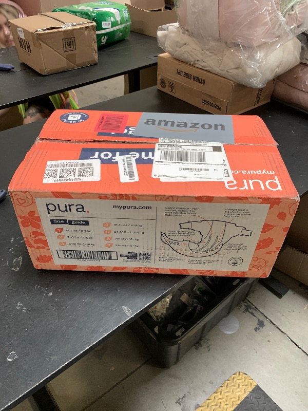 Photo 1 of Pura Hypoallergenic Diapers, Size 1 (4-11lbs), Newborn, Totally Chlorine Free, Wetness Indicator, Suitable for Sensitive Skin, Soft Organic Cotton Comfort, Overnight, 3 Packs of 32 (96 Baby Diapers)