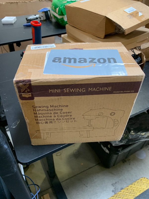 Photo 1 of KPCB Tech Sewing Machine for Beginners [Full Set] with Finger Guard and Fabric Bundles - Mini Sewing Machine with Sewing Kits, Foot Pedal, US Adapter and Extension Table