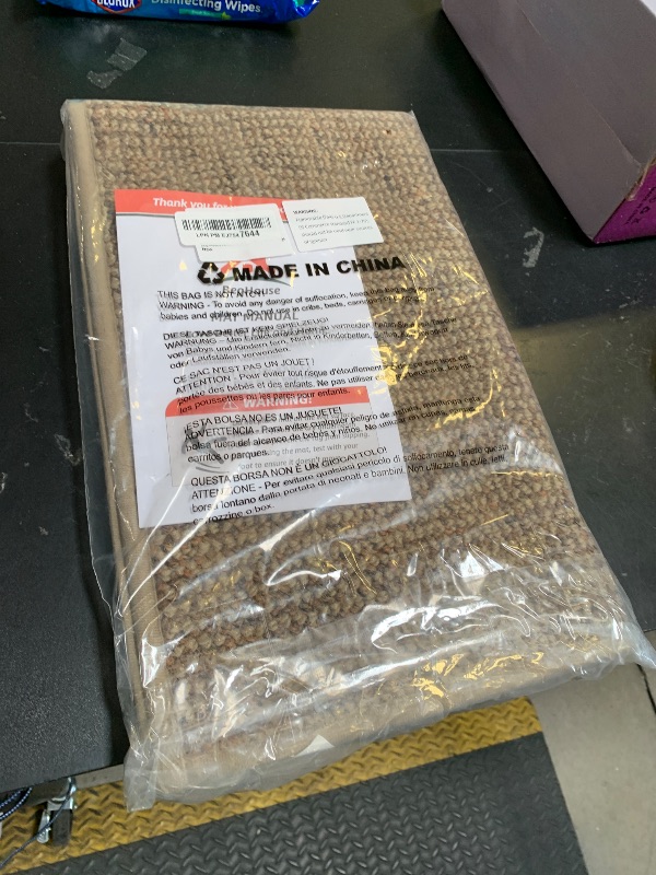 Photo 1 of BEQHAUSE Dirt Trapper Door Mat 20" x 32", Non-Slip Washable Doormats Entrance Mat, Dirt Resistant and Absorbent Welcome Mat, Low Profile Floor Mats for Front Back Door and Entryway, Beige