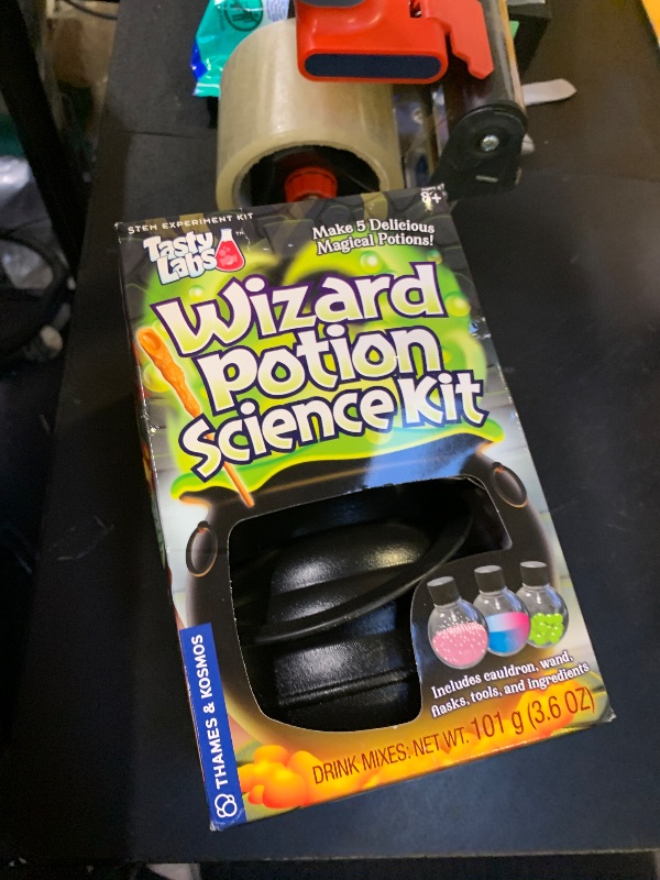 Photo 1 of Tasty Labs Wizard Potion Science Kit - Make 5 Magical Potions, Chemistry Experiments Safe to Drink, Includes Cauldron & Wand - Study Reactions, Polymers & More