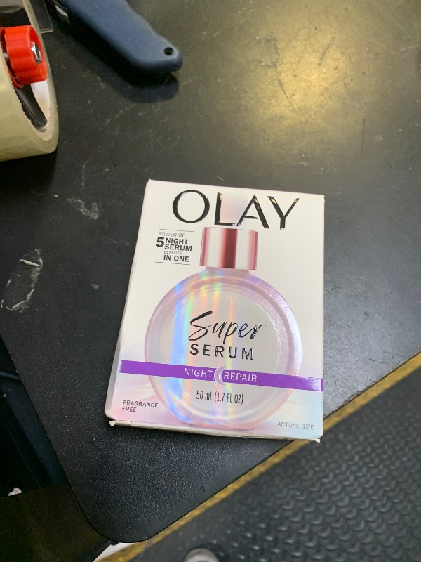 Photo 1 of Olay Super Serum Night Repair, Fragrance-Free - Niacinamide, Peptide, Salicylic & Lactic Acid, Glycerin ?- 5-in-1 Skin Care Benefits - Hydrating, Evens Tone, Reduces Dark Spots, Anti-Aging, 1.7 Oz