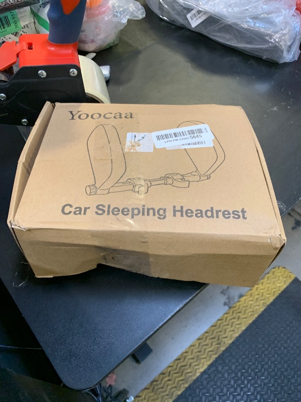 Photo 1 of Yoocaa Adjustable Car Headrest Pillow, Road Pal Headrest, U-Shaped Travel Sleeping Pillow for Kids & Adults, Head Neck Support Only Suitable for Car Seat Headrest with Poles, Black