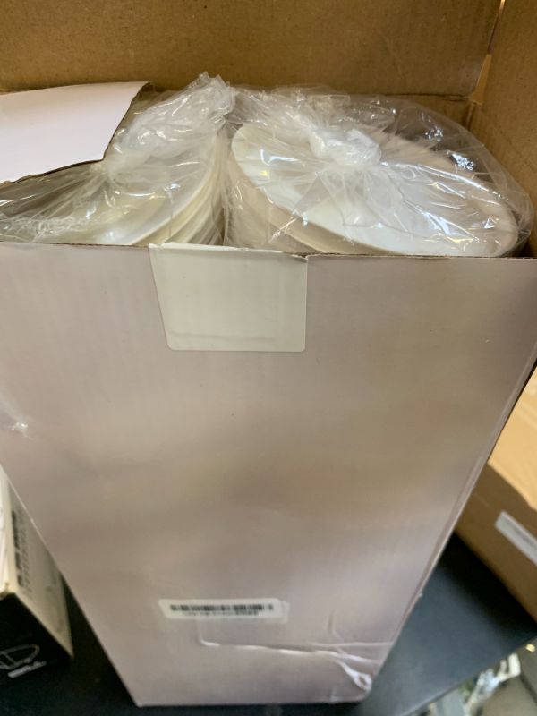 Photo 1 of KTOB [16 oz. - 50 sets] Disposable Paper Cups with Paper Lids and Compostable Straws, Eco Friendly Non-Plastic Recyclable Cups with Covers for Iced Coffee