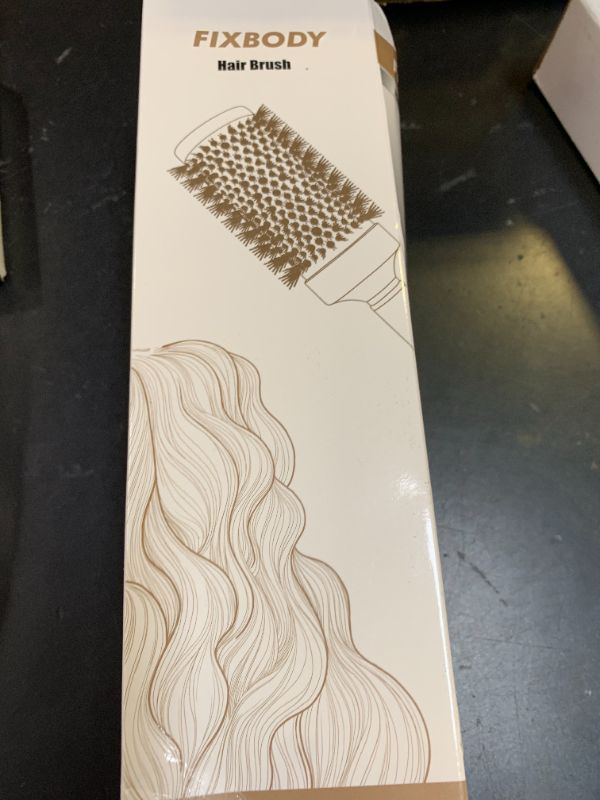 Photo 1 of FIXBODY Hair Brush, Round Brush for Blow Drying, Curling, Styling, Nano Thermal Ceramic & Ionic Tech, Boar Bristle, Volume & Shine, Brown (3 Inch, 1.7 Inch Barrel)