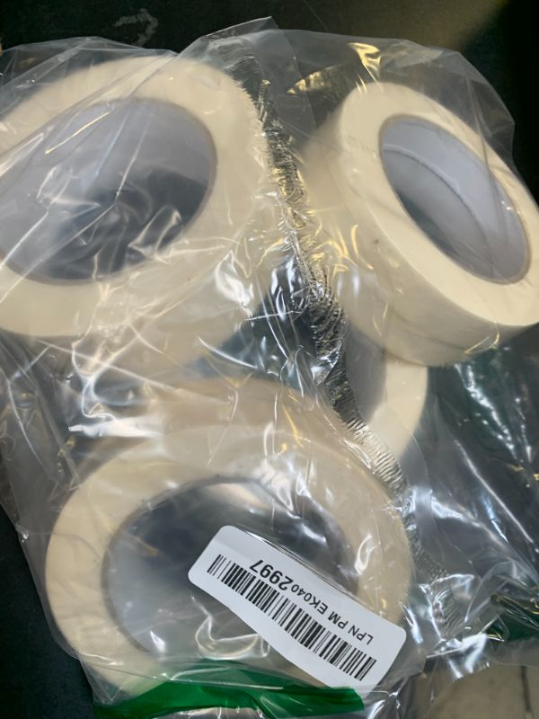 Photo 1 of *PACK OF 8** Lichamp Masking Tape General Purpose Beige White Color, 0.75 inch x 55 Yards x 10 Rolls (550 Total Yards), for Painting, Home, Office, School Stationery, Arts, Crafts etc. (3004)