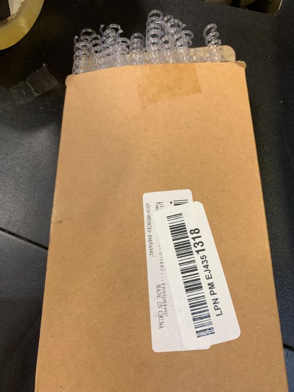 Photo 1 of PATIKIL 6mm(1/4") Plastic Spiral Binding Coils, 20 Pcs Binding Spirals 30 Sheet Capacity 4:1 Pitch Binding Spirals for Binding Paper Sheets, Transparent