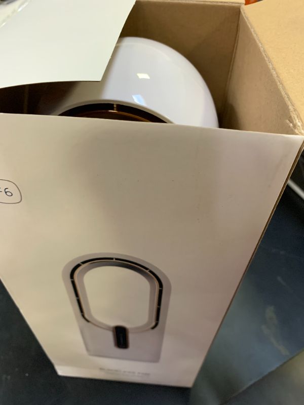 Photo 1 of KONSIDEN Desk Fan Bladeless, 11.8 Inch Office Fan Small, Quiet, 3 Speed Adjustment, Touch Control, Easy to Clean, Desk Fans Small Quiet, Ideal for Office, Living Room, Bedroom