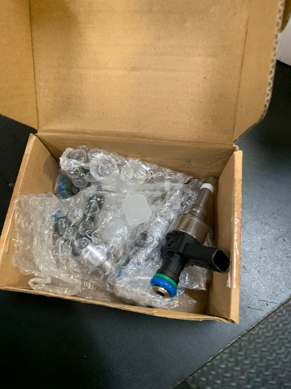 Photo 1 of 7 Holes ANGLEWIDE Set of 4 Fuel Injectors Compatible for 2013-2014 for Hyundai for Santa Fe Sport, 2011-2014 for Hyundai for Sonata, 2011-2015 for Kia for Optima FJ1181 Fuel Injector