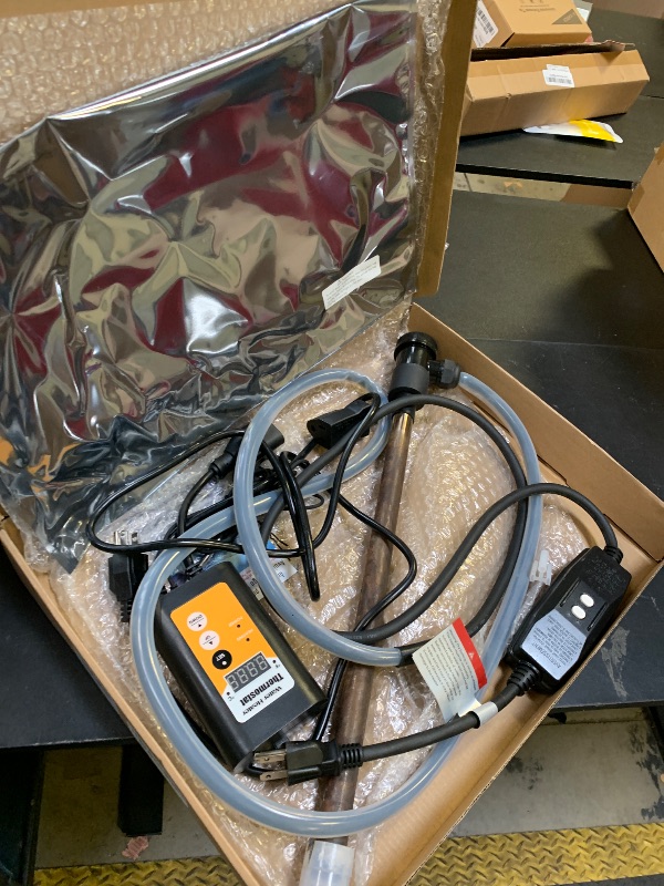 Photo 1 of 3500W 240V Portable Immersion Water Heater with Thermostat & GFCI Protection - Bathtubs Heaters - Submersible Pool Heater for Inflatable, Stock Tank, Baptistry, Baptismal, Pools Warmer