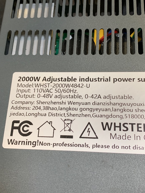 Photo 1 of 2000W Switching Power Supply(0~48V,0~42A Adjustable) Industrial Charging Adapter for LED,Battery Charging/Activation,Motor,Electronic DIY