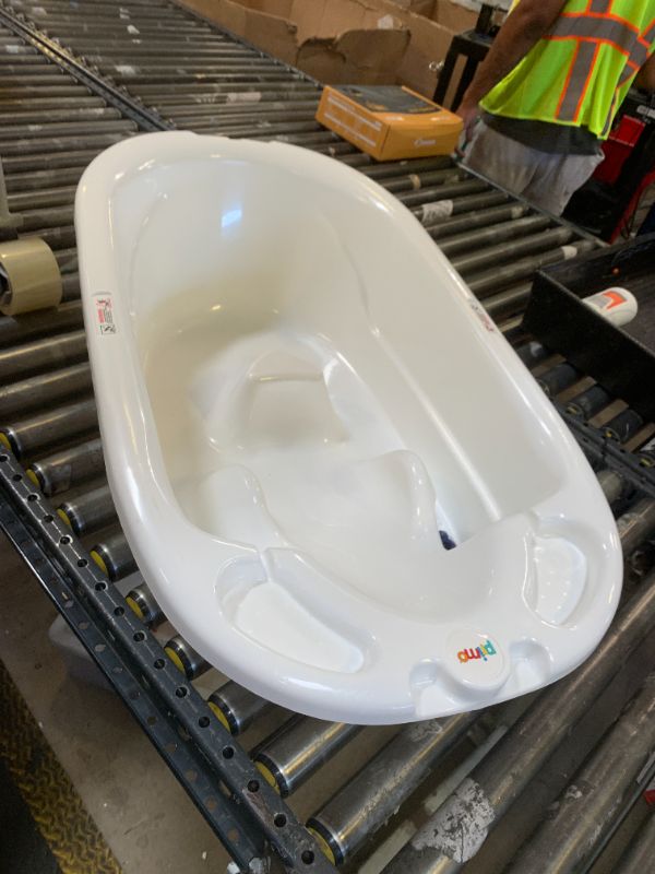 Photo 1 of EuroBath 2-Stage Baby Bath Tub, White - Large, Long Lasting Baby Essentials, Must-Have Baby Bathtub, Newborn Essentials, Infant Bathtub & Baby Care Products for Registry