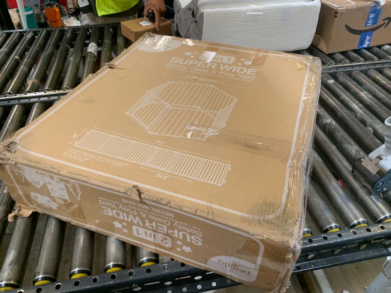 Photo 1 of Regalo 144-Inch Super Wide Adjustable Baby Gate and Play Yard, 2-In-1, Bonus Kit, Includes 4 Set of Wall Mounts
