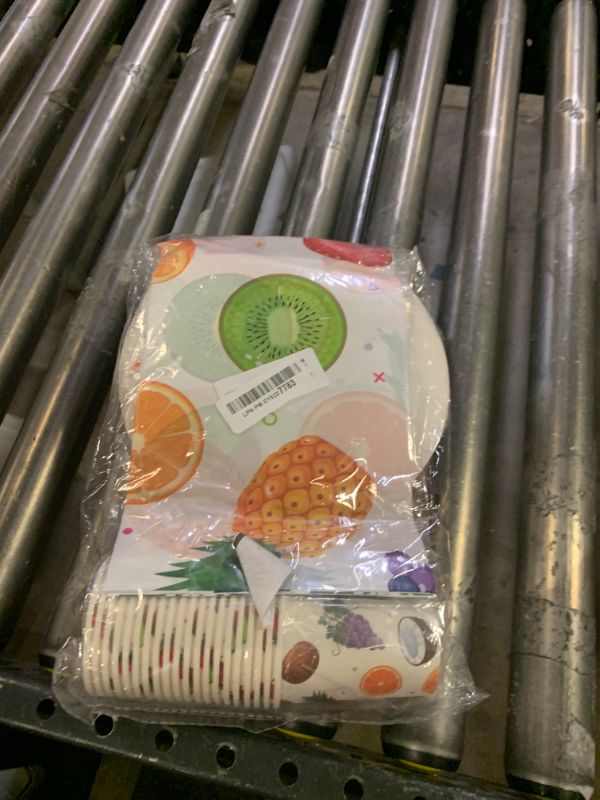Photo 1 of Fruit Birthday Decorations-143Pcs Fruit Theme Plates and Napkins Kit Summer Tutti Frutti Tableware Serves 20 Guests for Birthday Party