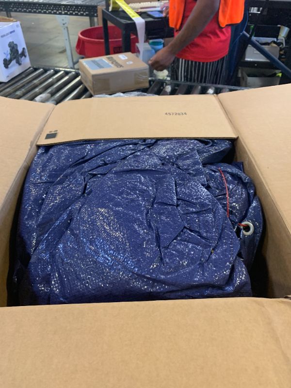 Photo 1 of 15 FT Round Pool Cover, [ 2025 Upgraded ] Above Ground Pool Cover, Heavy Duty Winter Pool Cover, Cold and UV Resistant, Cable and Pulley System