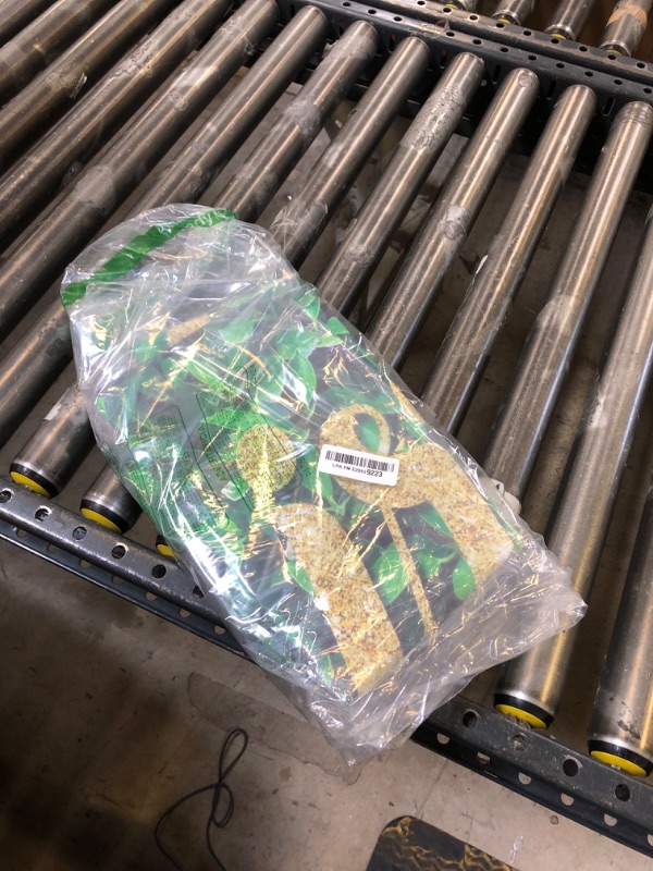 Photo 1 of 10X8FT Green Leaves Happy Birthday Backdrop Jungle Safari Birthday Party Decoration Banner Natural Green Grass Wall Party Woman Girl Background Photoshoot Photobooth Photography Backdrop