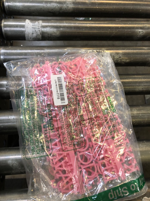 Photo 1 of 1 Inch Letters for Felt Letter Board, 188 Pieces Including Characters, Numbers & Symbols for Changeable Plastic Message Boards by Veskaoty (Pink)